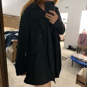 Black trench jacket